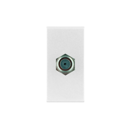 Toma Coaxial Aluminio TV Sat Sinthesi 17 Blanco