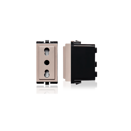 Enchufe 2P+T Bipaso 10/16A 250V Sinthesi 17 Beige