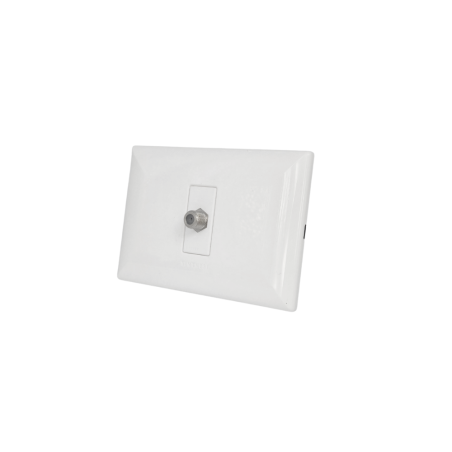 Toma Coaxial Aluminio TV Sat Sinthesi 22 Blanco