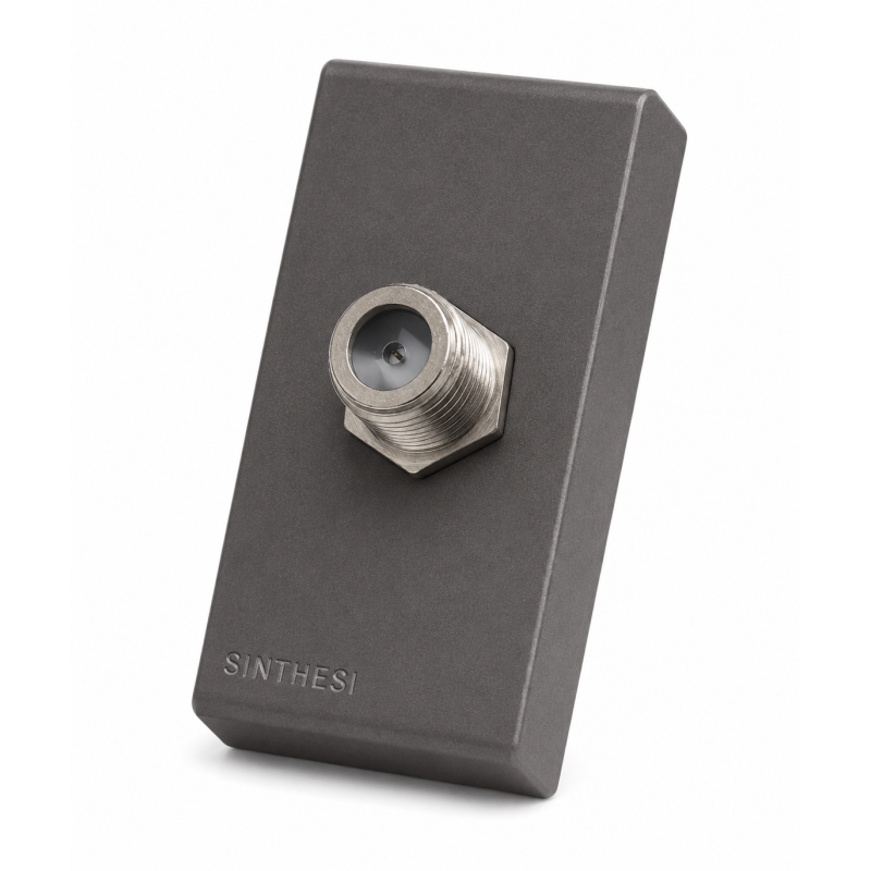 Toma Coaxial Aluminio TV Sat Sinthesi 22 Noir