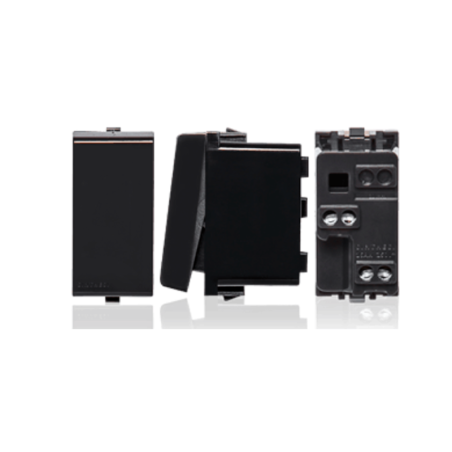 Interruptor 9/12 Teclon 3 Modulos 16A 250V Sinthesi 22 Noir
