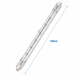 Ampolleta Halógena 1000W (189 mm) Rx7S Luz Cálida Ekoline