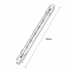 Ampolleta Halógena 100W (78 mm) Rx7S Luz Cálida Ekoline