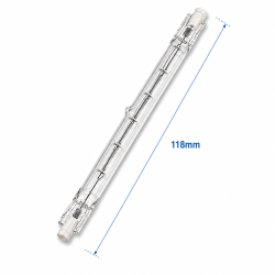 Ampolleta Halógena 500W (118 mm) Rx7S Luz Cálida Ekoline