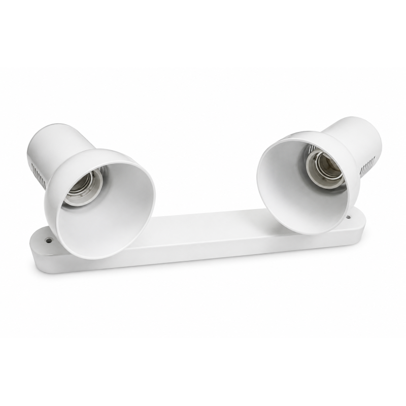 Foco Sobrepuesto Blanco P/R-63 (2 Focos) Ekoline