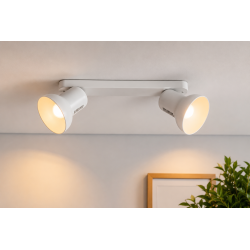 Foco Sobrepuesto Blanco P/R-63 (2 Focos) Ekoline