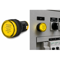 Luz Piloto LED Amarillo 220V 22 mm Ekoline