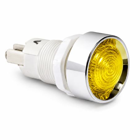 Piloto Neón 220V Amarillo 21 mm Ekoline