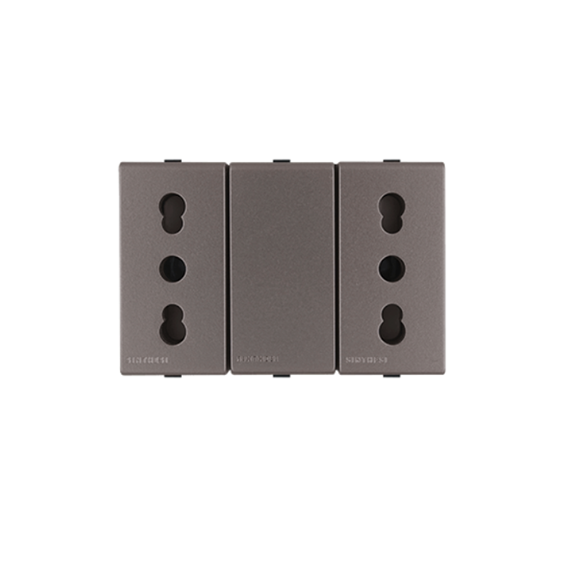 Enchufe 2P+T Bipaso 10/16A 250V Sinthesi 44 Piedra