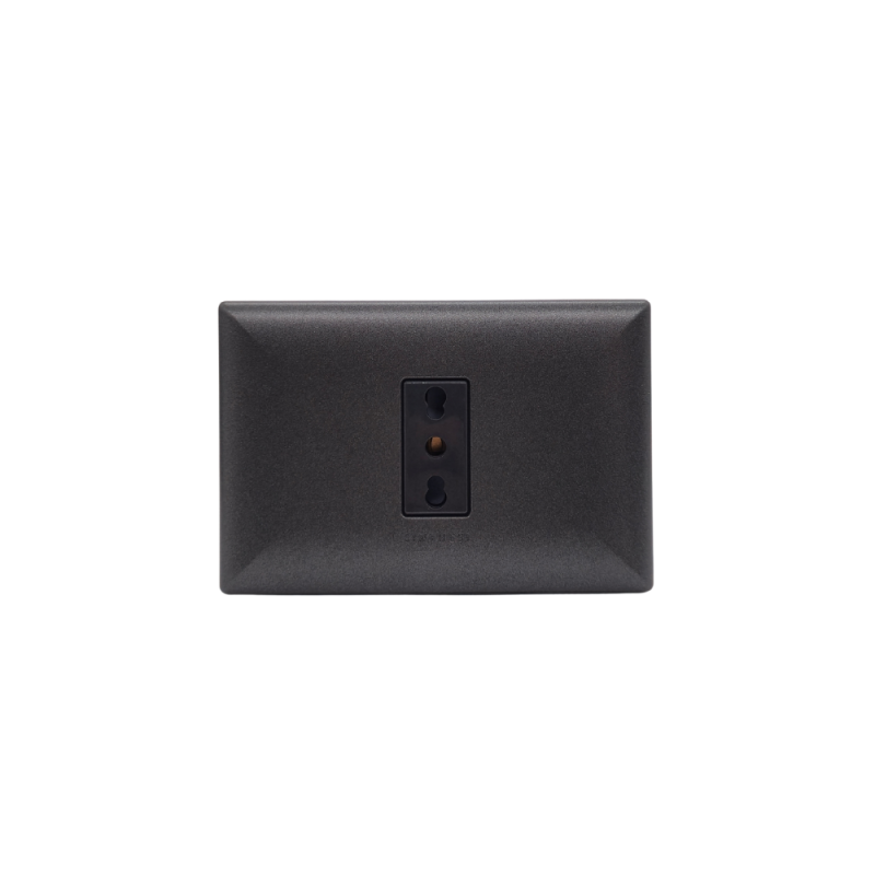Enchufe 2P+T Bipaso 10/16A 250V Sinthesi 17 Noir