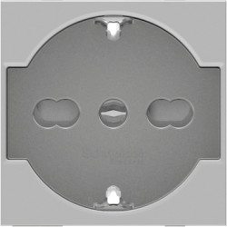 Enchufe 2P+T 10/16A 250V Schuko Aluminio