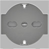 Enchufe 2P+T 10/16A 250V Schuko Aluminio
