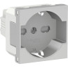 Enchufe 2P+T 10/16A 250V Schuko Aluminio
