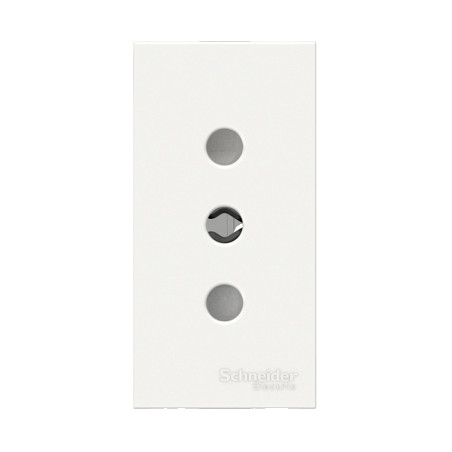 Enchufe 2P+T 10/16A 250V Schuko Blanco Antibacteria