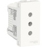 Enchufe 2P+T 10/16A 250V Schuko Blanco Antibacteria