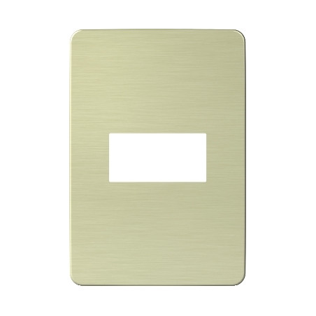 Placa 1 Modulo Blanco/Aurora Gold
