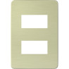 Placa 2 Modulos Blanco/Aurora Gold