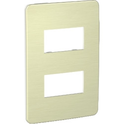 Placa 2 Modulos Blanco/Aurora Gold