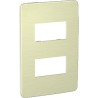Placa 2 Modulos Blanco/Aurora Gold