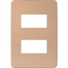 Placa 2 Modulos Blanco/Magma Copper