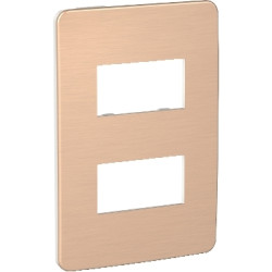 Placa 2 Modulos Blanco/Magma Copper