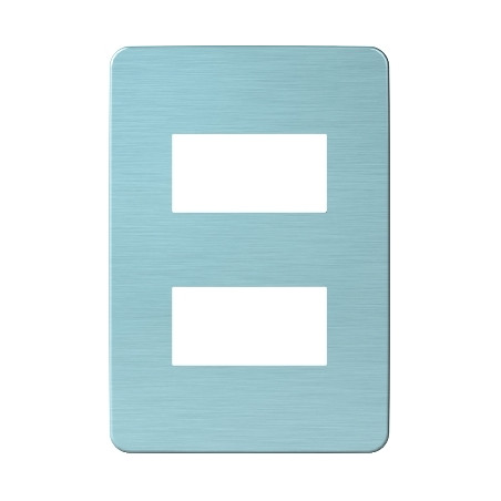 Placa 2 Modulos Blanco/Orbital Blue