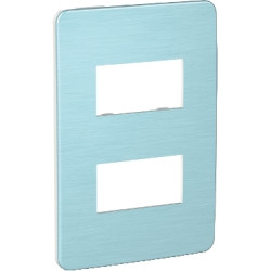 Placa 2 Modulos Blanco/Orbital Blue