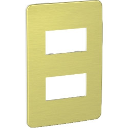 Placa 2 Modulos Blanco/Solar Yellow