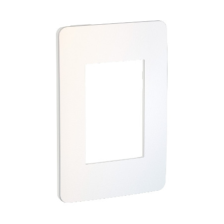 Placa 3 Modulos Blanco/Chrome Soft