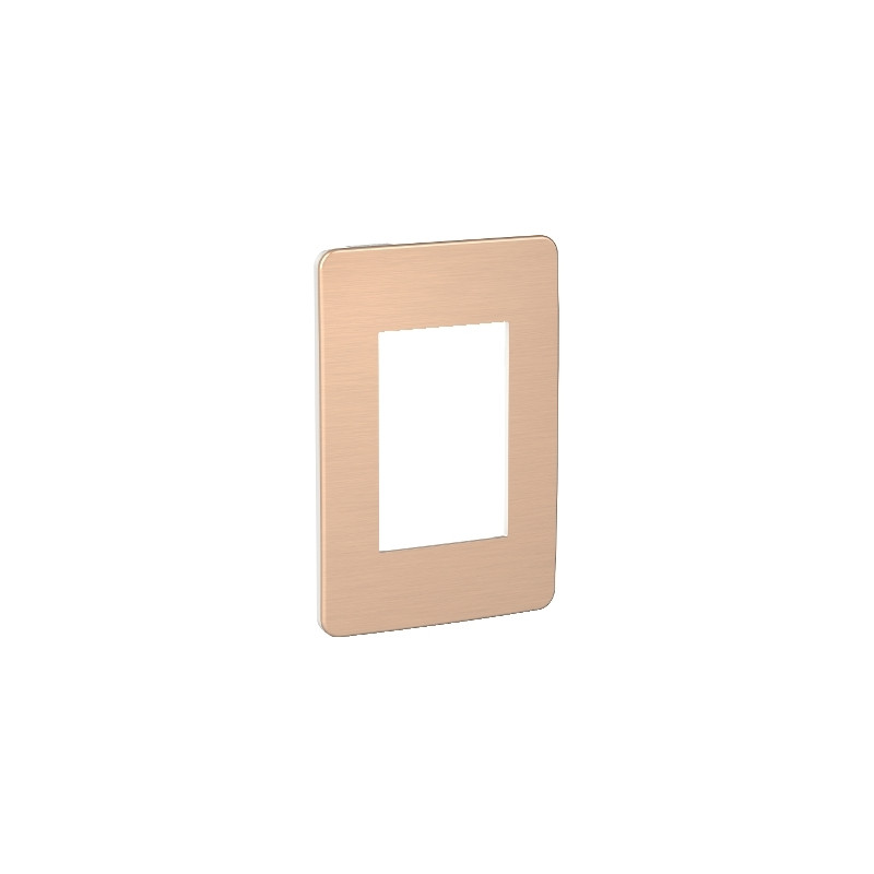 Placa 3 Modulos Blanco/Magma Copper