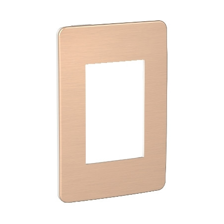 Placa 3 Modulos Blanco/Magma Copper