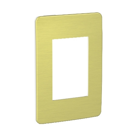 Placa 3 Modulos Blanco/Solar Yellow
