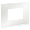 Placa 3 Modulos C/Soporte H Vidrio Blanco