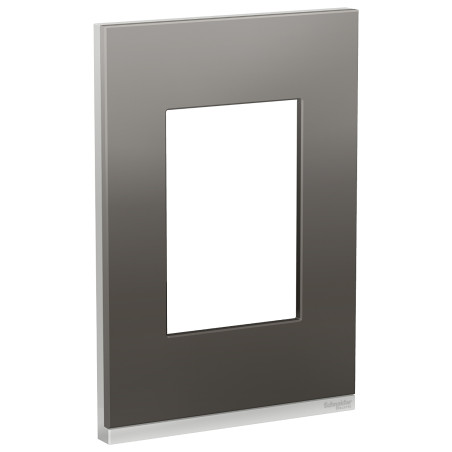 Placa 3 Modulos C/Soporte V Metal Gris