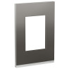 Placa 3 Modulos C/Soporte V Metal Gris