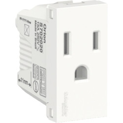 Toma Americana 15A 250V 2P+T  Blanco