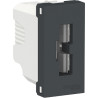 Toma Computacion 2P+T 10A 250V Grafito