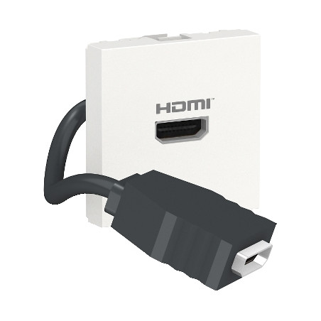 Toma HDMI Precableada Blanco