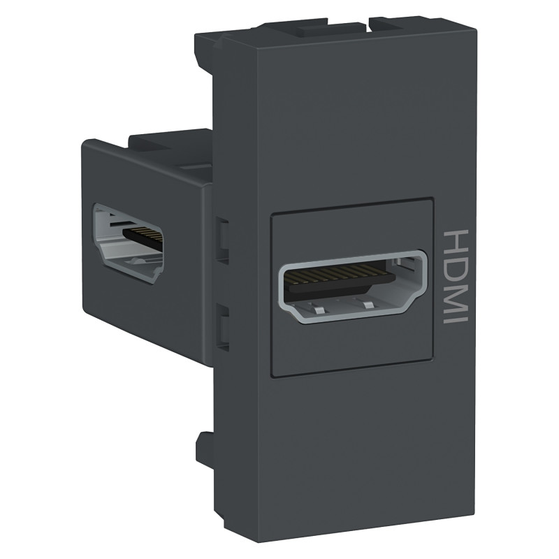 Toma HDMI Precableada Grafito