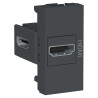 Toma HDMI Precableada Grafito