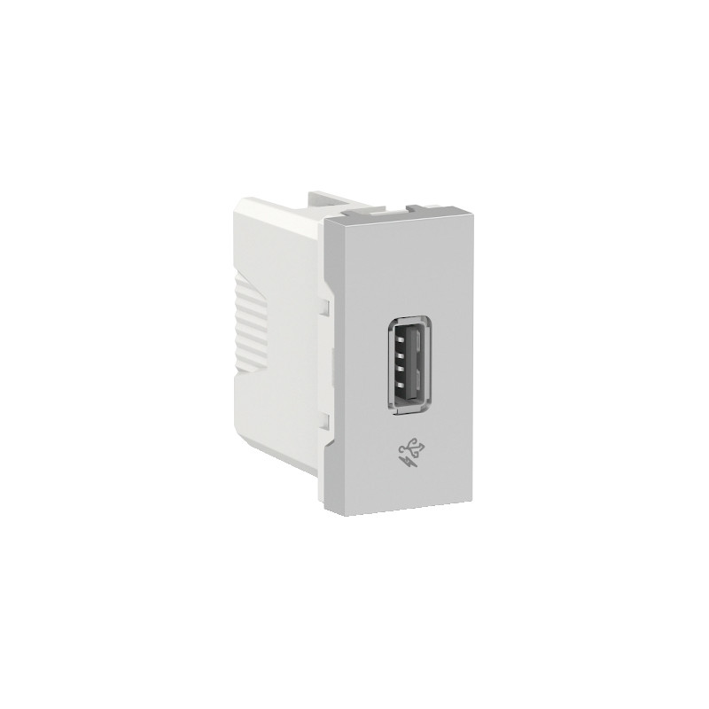 Toma USB 2.0 1A 127/220V Aluminio
