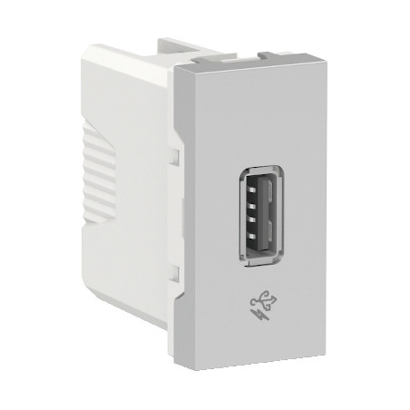 Toma USB 2.0 1A 127/220V Aluminio