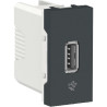 Toma USB 2.0 1A 127/220V Grafito