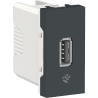 Toma USB 2.0 1A 127/220V Grafito