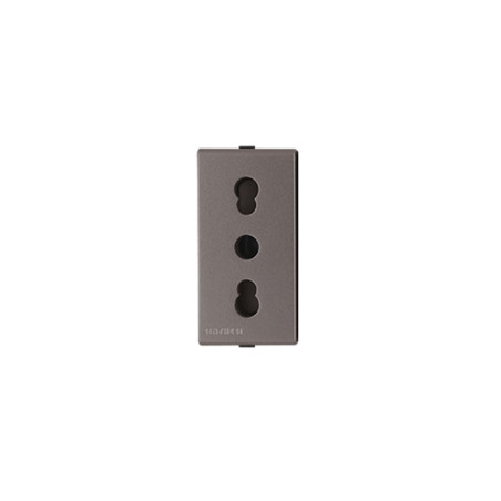 Enchufe 2P+T Bipaso 10/16A 250V Sinthesi 44 Piedra