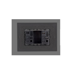 Pulsador Timbre Teclon 3 Modulos 16A 250V Sinthesi 44 Carbón