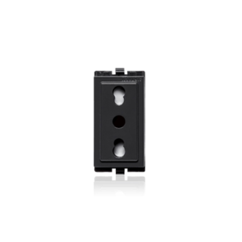 Enchufe 2P+T Bipaso 10/16A 250V Sinthesi 17 Noir