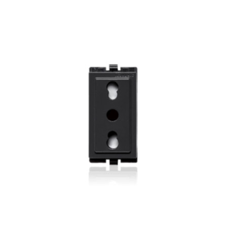 Enchufe 2P+T Bipaso 10/16A 250V Sinthesi 17 Noir