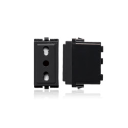 Enchufe 2P+T Bipaso 10/16A 250V Sinthesi 17 Noir