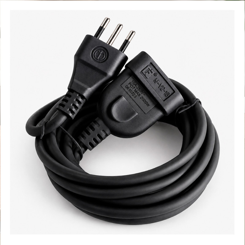 Alargador Profesional 3 m Negro Ekoline